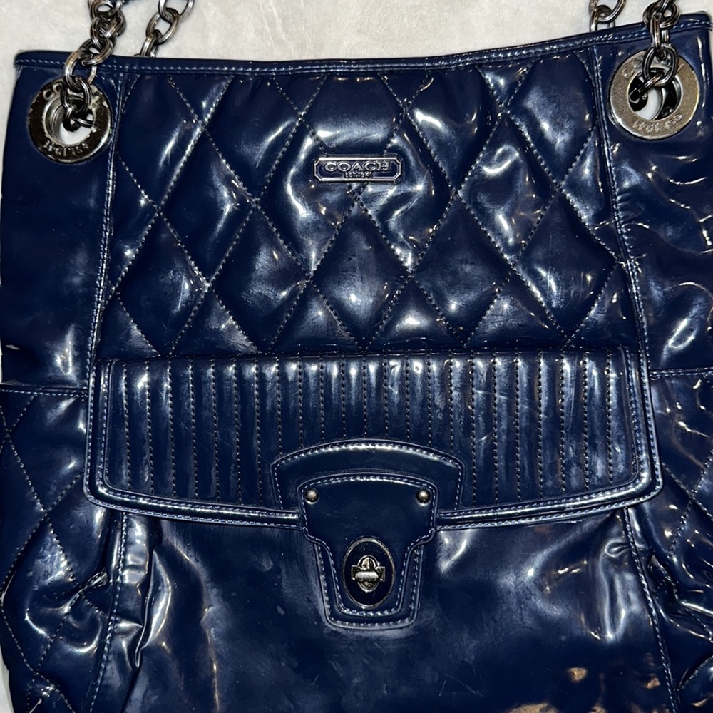 Coach poppy liquid glass navy two way - Picture 5 of 17